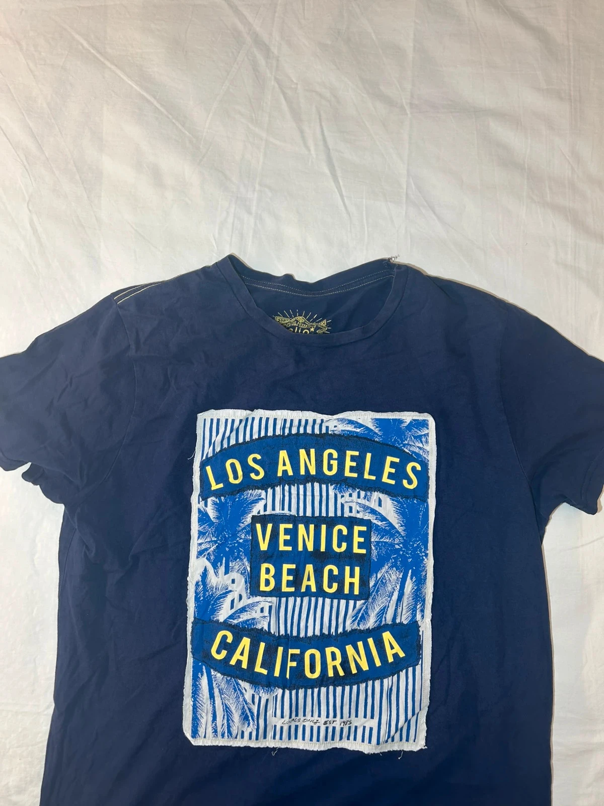 Camiseta azul marino con motivos vintage Celio – photo 2